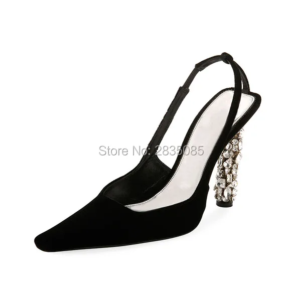 Qianruiti/черные туфли-лодочки с ремешком на пятке Zapatos Tacon женские босоножки летние