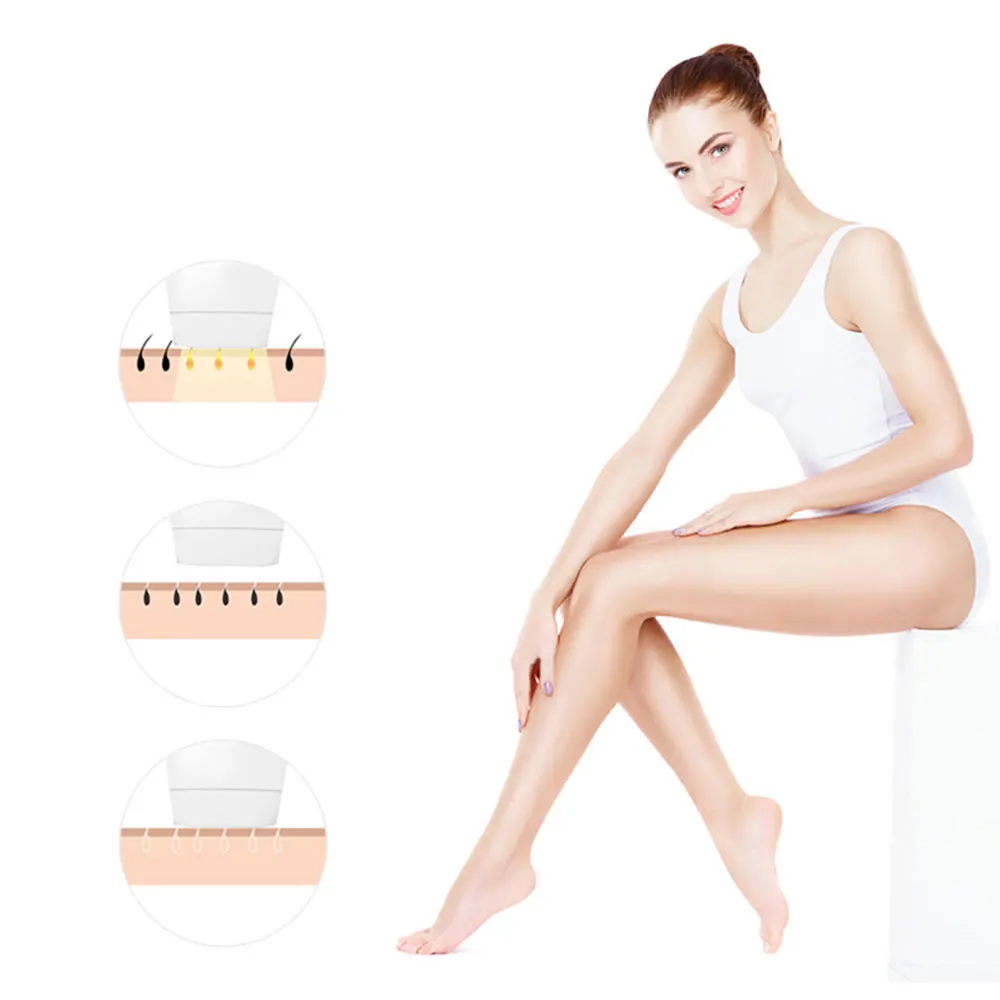 Epilator LPI Hair Remover Machine Shaving Safety Razor Permanent Bikini Trimmer Electric Laser Removal LCD Display | Красота и