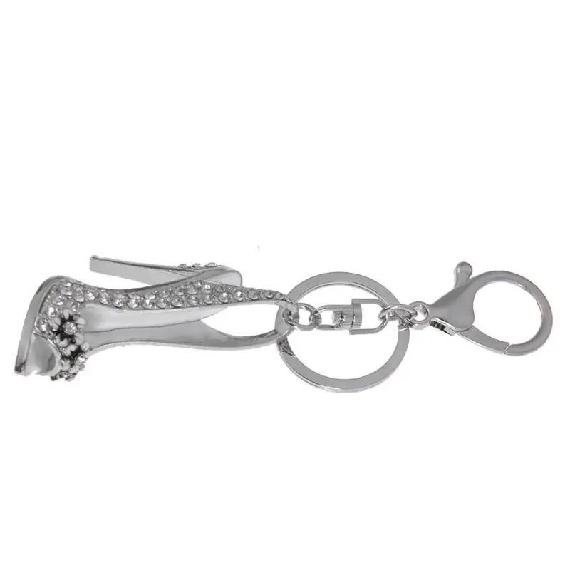 Корейская мода Сплав женщин на высоком каблуке Форма брелок кольцо для ключей