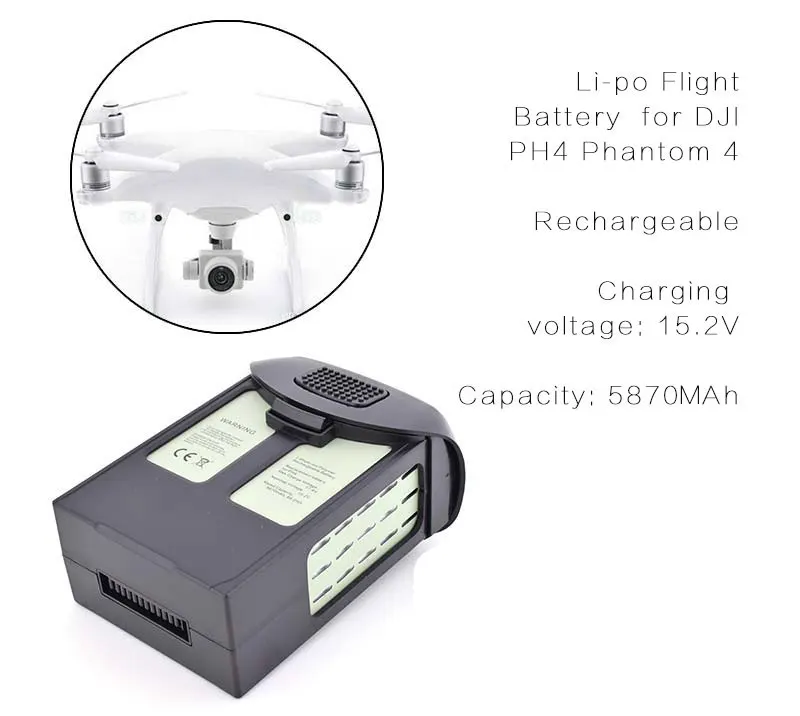 DJI Phantom 4/4Pro 15 2 V 5870mAh интеллектуальная летная LiPo батарея черный цвет запасная для 4