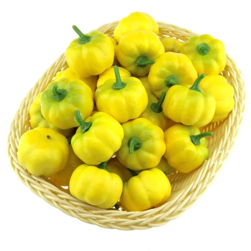 

Gresorth 30pcs Artificial MINI Pumpkin Decoration Fake Vegetable for Home Party Kitchen House Table Show