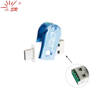 SR Type-C арахис USB 2,0 4 цвета кард-ридер Micro SD TF 2 в 1 мобильный телефон OTG адаптер для ПК ноутбука