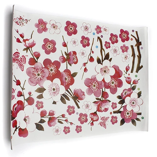 Съемное Настенное панно &quotВишня в цвету&quot переводные наклейки комната