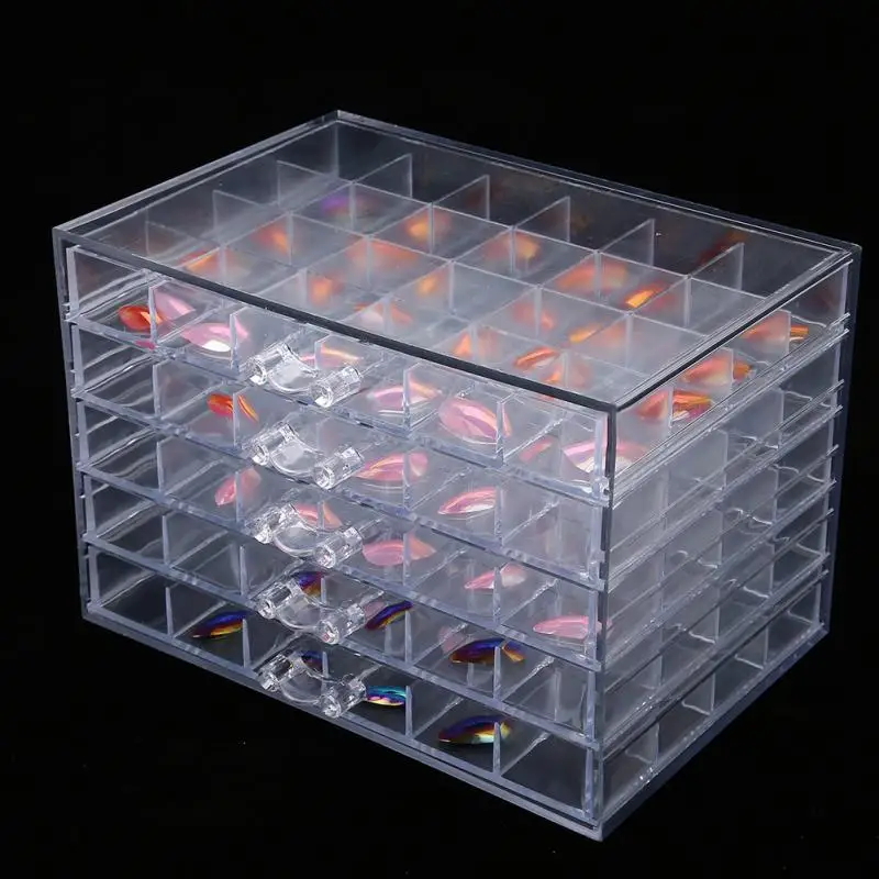 120 Маникюр для ногтей сетка украшения последовательности организовать коробка