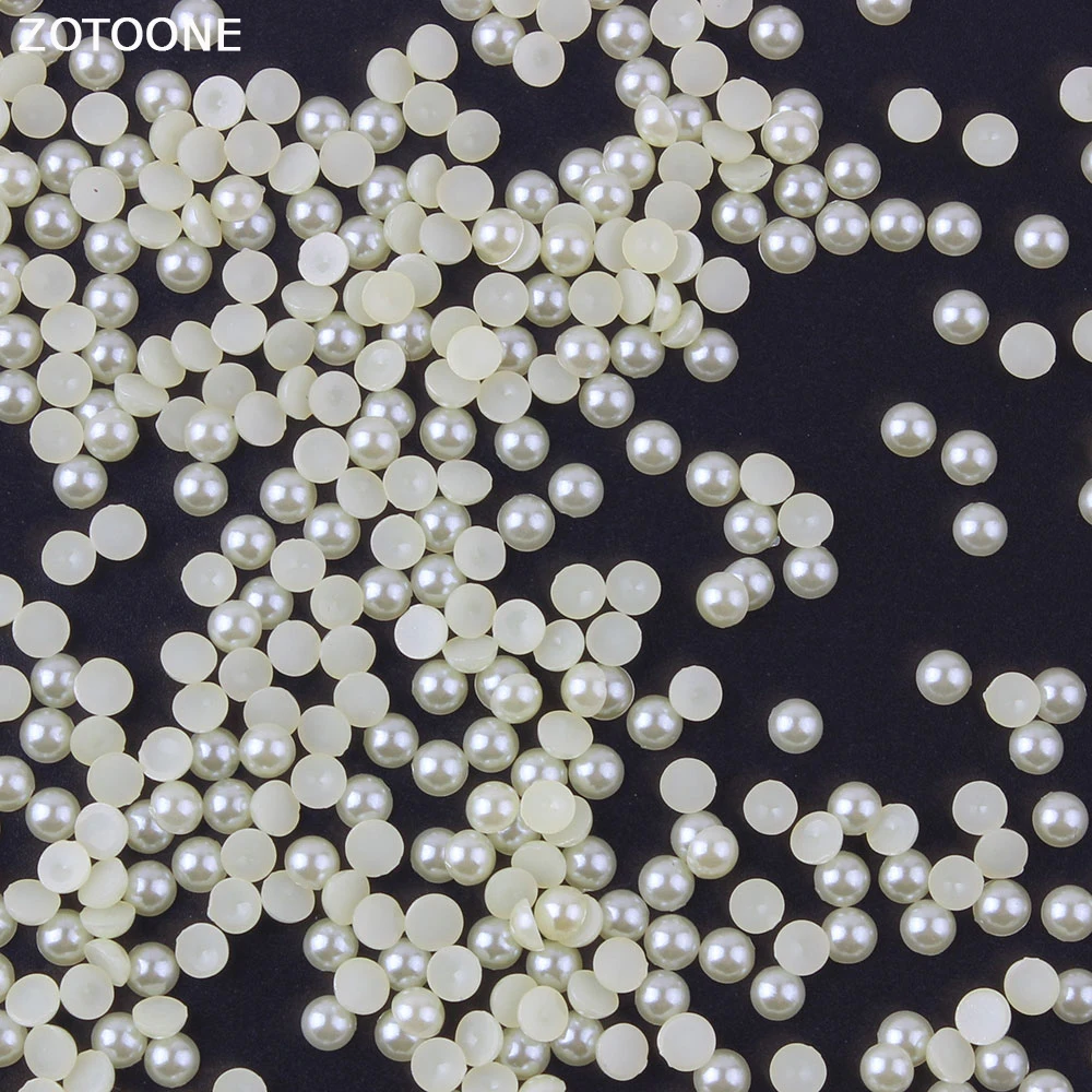 ZOTOONE 1000 шт. светильник с желтым жемчугом для рукоделия Стразы ткани плоские