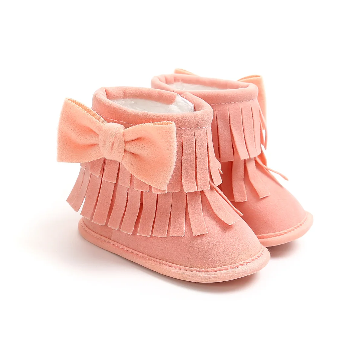 

Winter New ROMISUR Brand Baby Girls Snow Boots Worm Fleece Cute Butterfly-knot Girls Booties Quality First Walkers