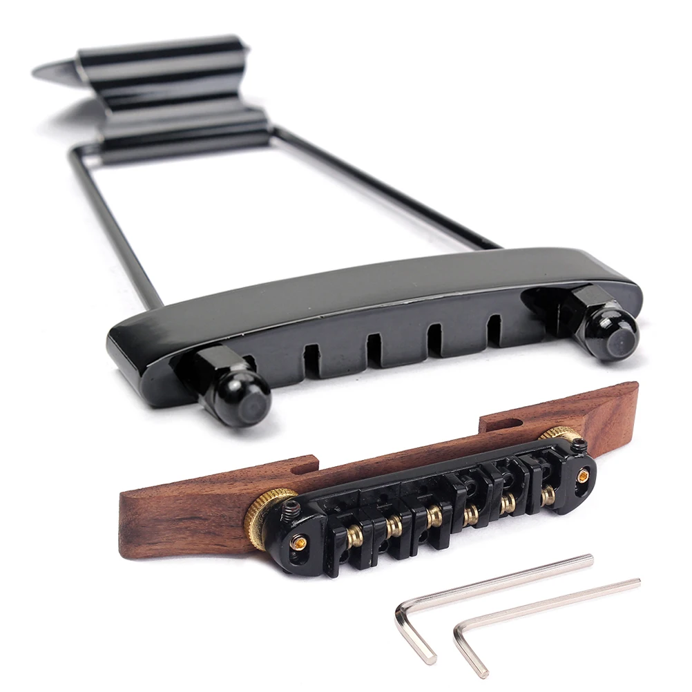 6 струн Archtop Jazz Guitar Rosewood Bridge регулируемый по высоте хвост трапеция детали для