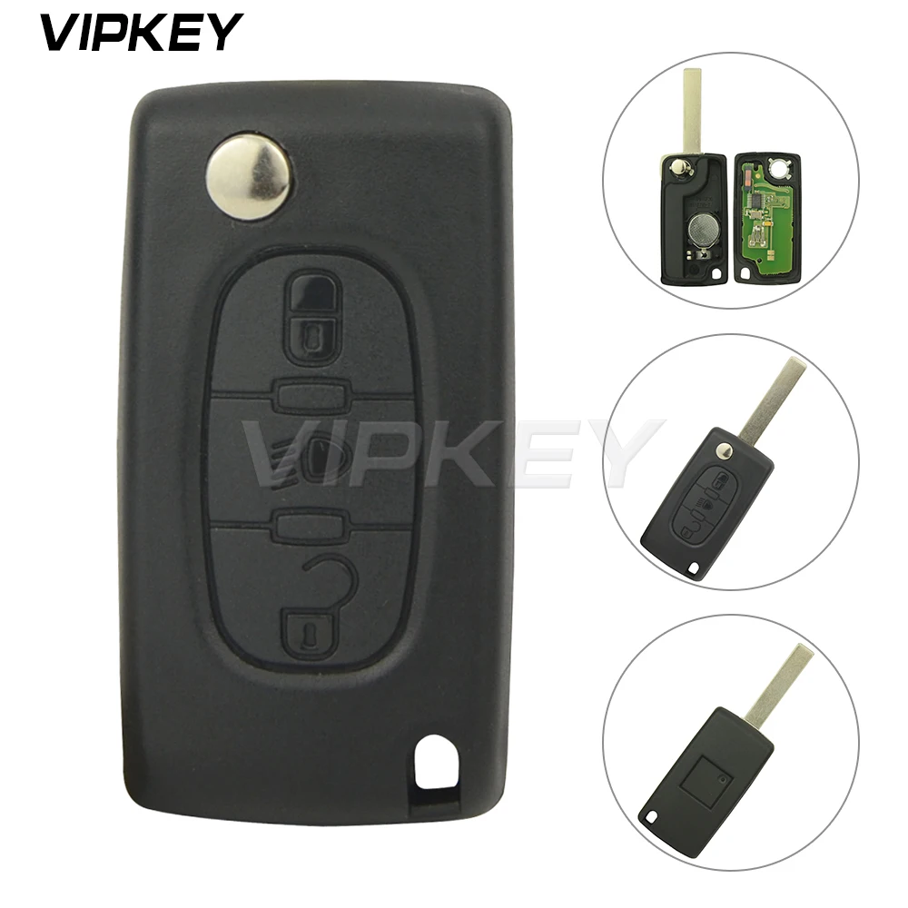 Remotekey CE0536 FSK 3 кнопки HU83 434 МГц PCF7961 Автомобильный Дистанционный ключ для CITROEN C2 C3 C4 C5