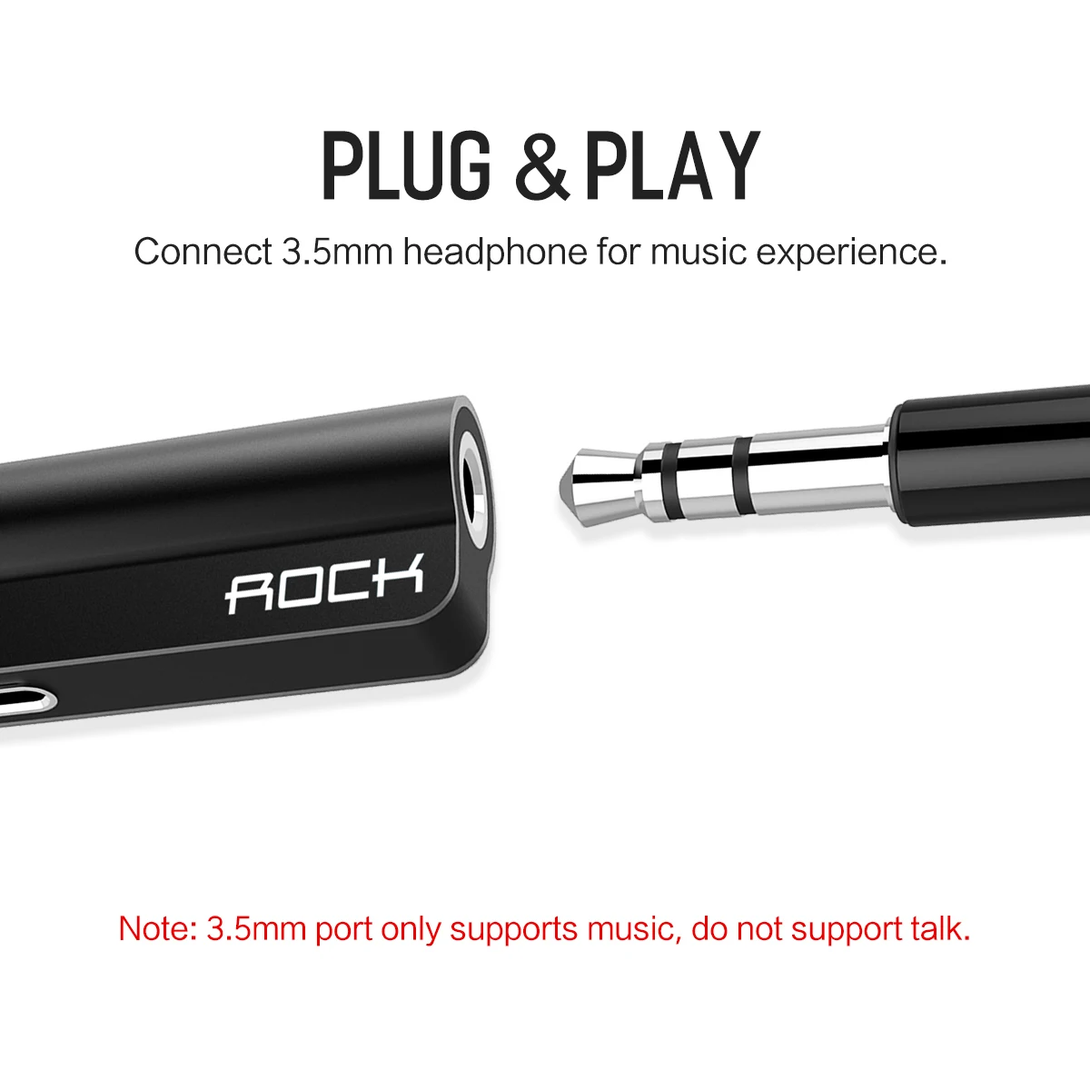 Rock аудио сплиттер кабель для Iphone зарядный провод Lighting Jack до 3 5 мм адаптер