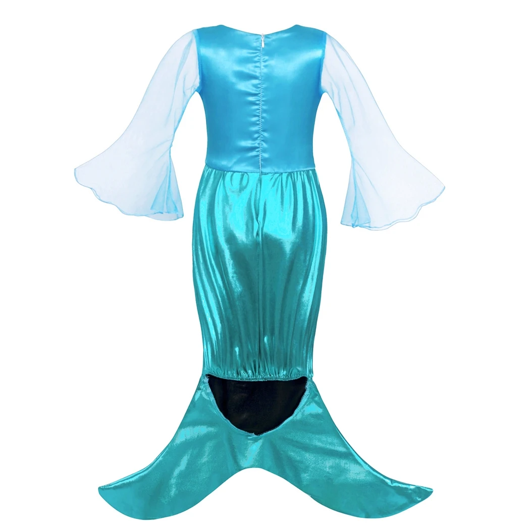 AmzBarley Girls Dress Little Mermaid Princess Ariel Costume Seahorse Cosplay outfits Toddler Halloween Birthday Party clothes | Детская