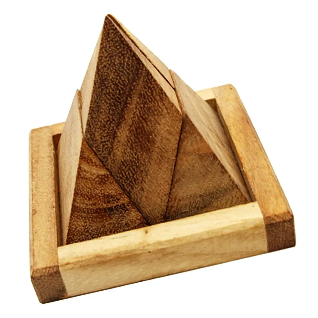 Деревянная пирамида 3D головоломка мозговой тизер интеллектуальная Развивающая