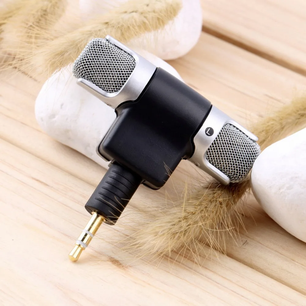 50pcs Mini 3.5mm Microphone Stereo Mic For Recording Mobile Phone Studio Laptop | Электроника