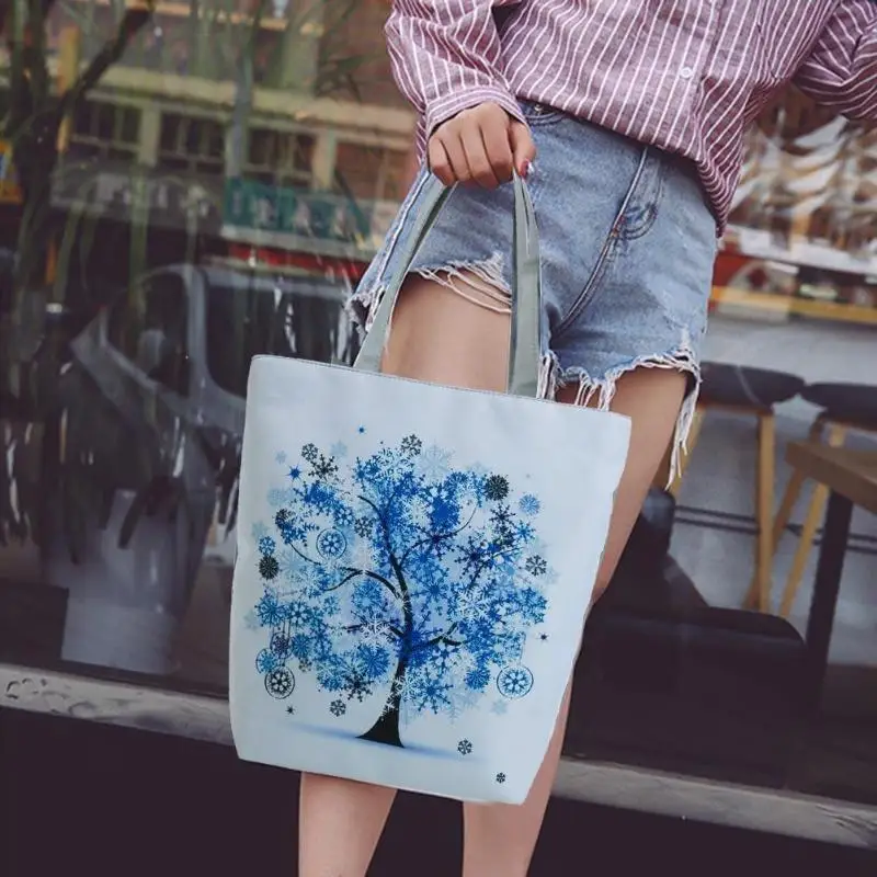 2019 New Casual Women Large Capacity Canvas Tote Bag Paint Floral Print Female Ladies Top-handle | Багаж и сумки