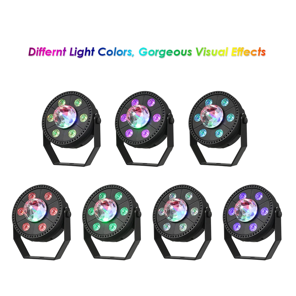 7 Вт цветная (RGB) Светодиодная лампа для сценических эффектов шар магического