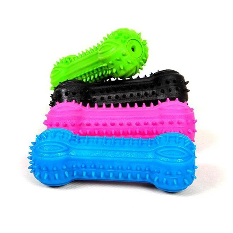 TPR резиновая собачья игрушка кость жевательная для питомцев чистящая зубная щель