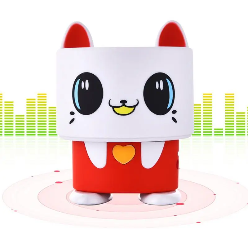 Портативный беспроводные небольшие bluetooth динамик милый сабвуфер мультфильм
