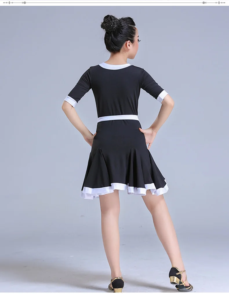 Юбка Детская для латиноамериканских танцев Стильная летняя одежда выступлений и