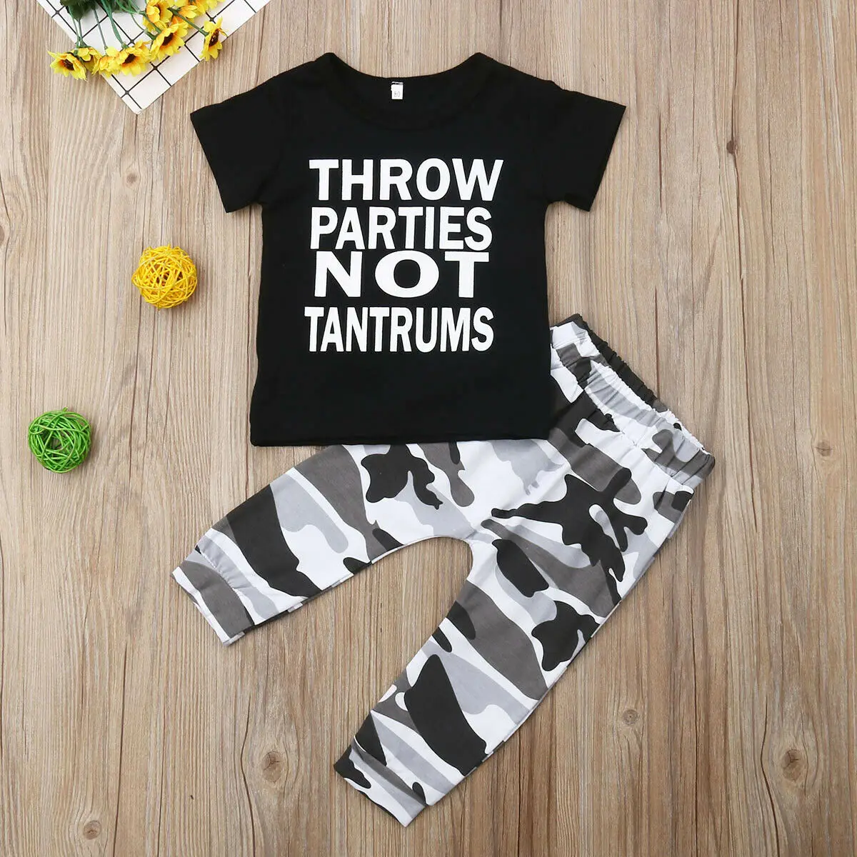 2019 Canis Summer Toddler Baby Boys Clothes Short Sleeve T-Shirt Top+Long Camo Pants Cotton Outfits Camouflage Fashion Set |