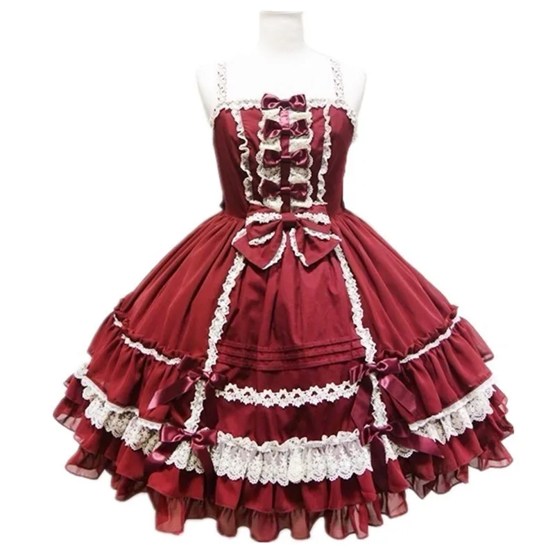 Милое Платье в стиле японской Девушки из леса Kawaii Lolita платье принцессы горничной