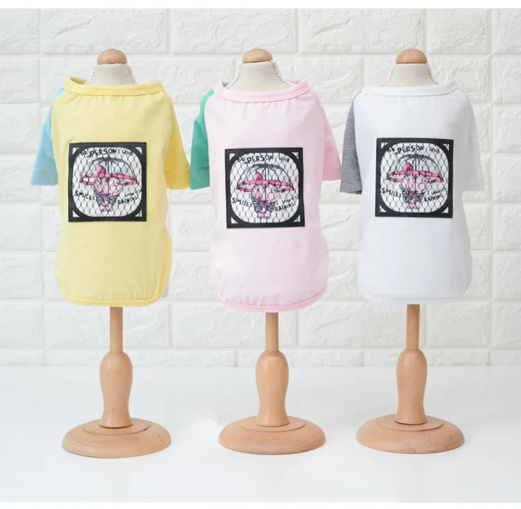 Одежда для собак на весну и лето новейшая одежда щенков маленьких много цветов