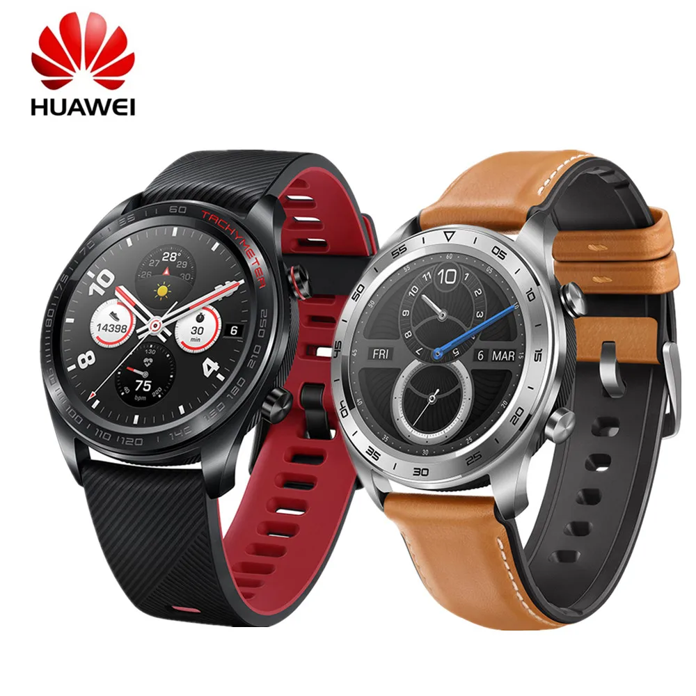 Новые часы HUAWEI HONOR Magic Glory умные водостойкие AMOLED цветной сенсорный экран GPS NFC смарт