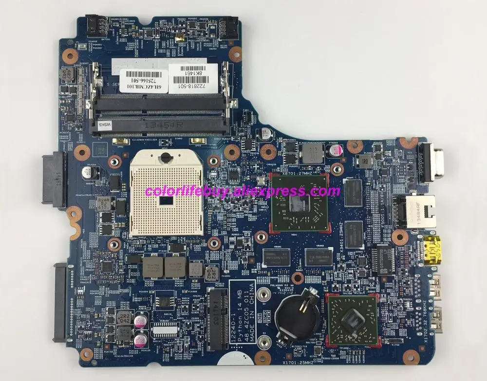 Genuine 722818-501 722818-001 48.4ZC05.011 HD8750M/1G Laptop Motherboard Mainboard for HP ProBook 445 455 G1 NoteBook PC