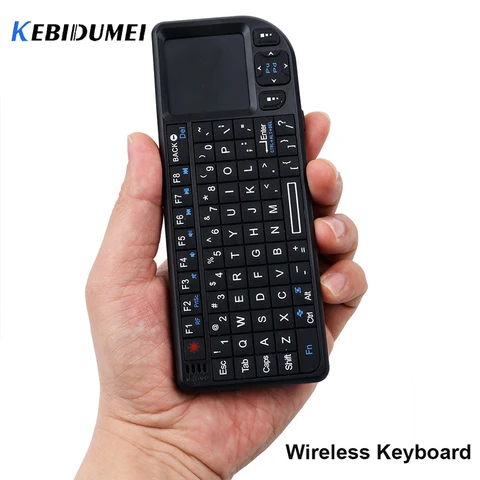 Беспроводная мини-клавиатура Kebidumei, воздушная мышь 2,4G, ручной тачпад для игр, портативные клавиатуры для телефона, приставки Smart TV, Android