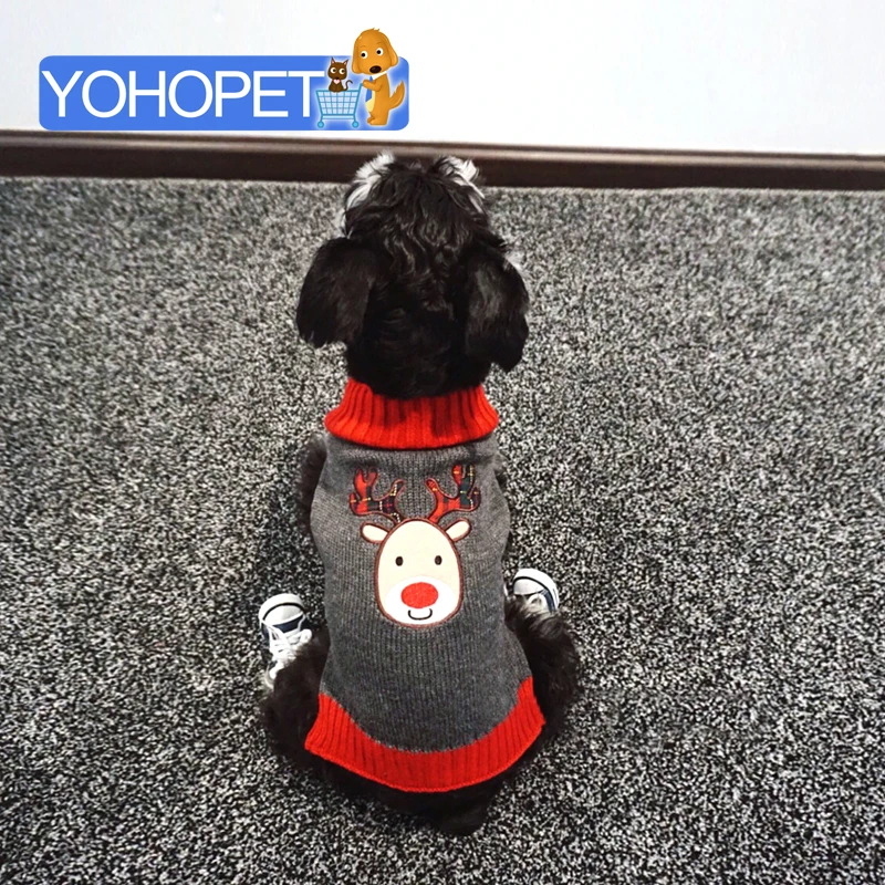 Новогодняя Рождественская одежда для домашних животных Свитера кошек