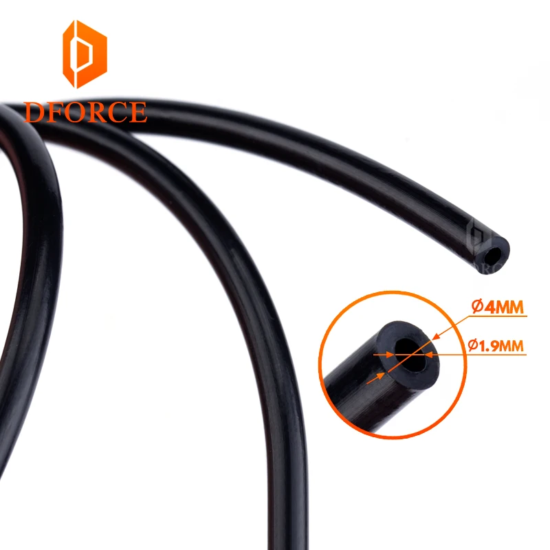 DFORCE черная PTFE трубка тефлонто 3D принтер hotend RepRap росток Боуден экструдер 1 75 мм