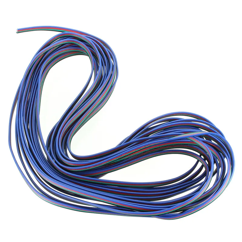 CLAITE 10 м 4 Pin 22 AWG удлинитель Кабель провод для RGB Светодиодные полосы света шнур 3528