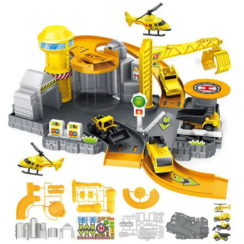 Детский многослойный Собранный трек игрушечный автомобиль полицейская машинка