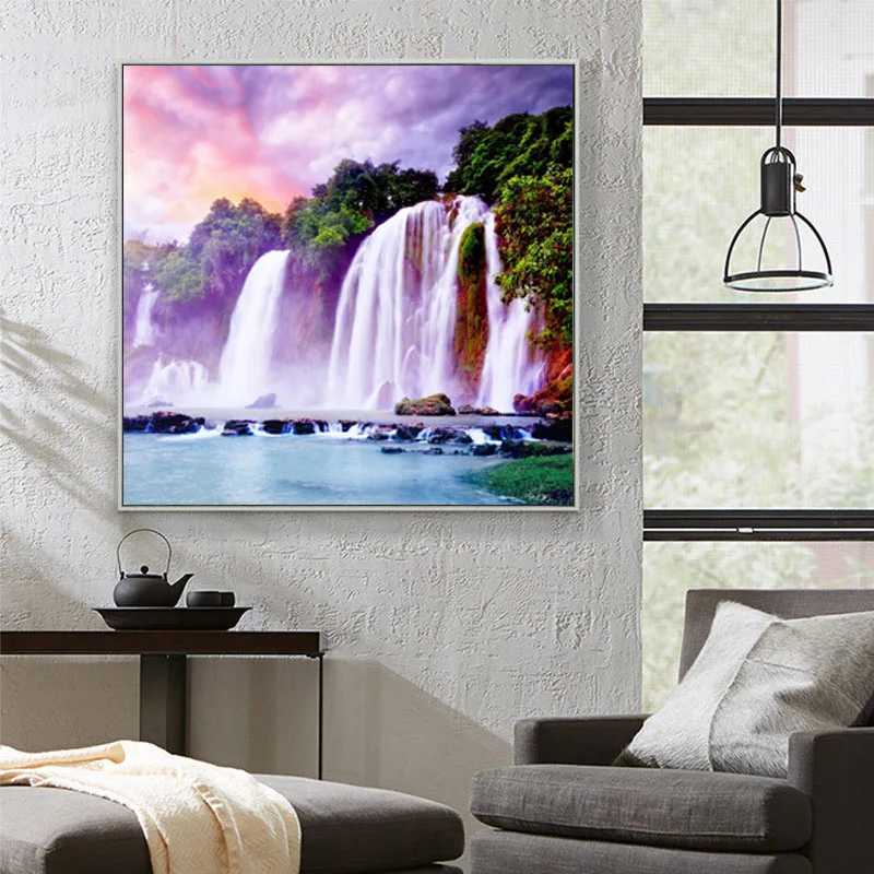 5D полный DIY алмазная живопись натуральный водопад вышивка пейзажа крестиком