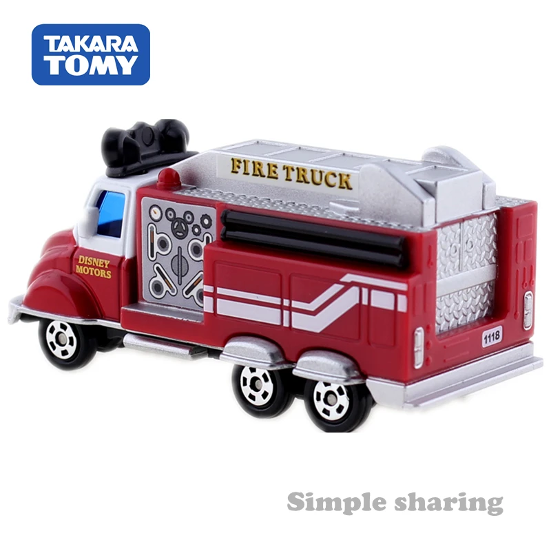 Tomica disney DM-11 Микки Маус пожарная машина работает дивизия Япония Такара Tomy