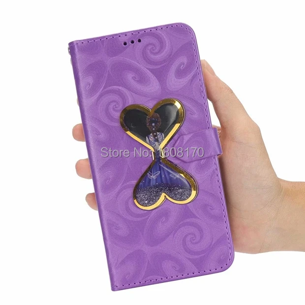 Кожаный чехол кошелек C ku с жидким песком и стеклом для Samsung Galaxy S10 Plus S10E Huawei P30 Pro