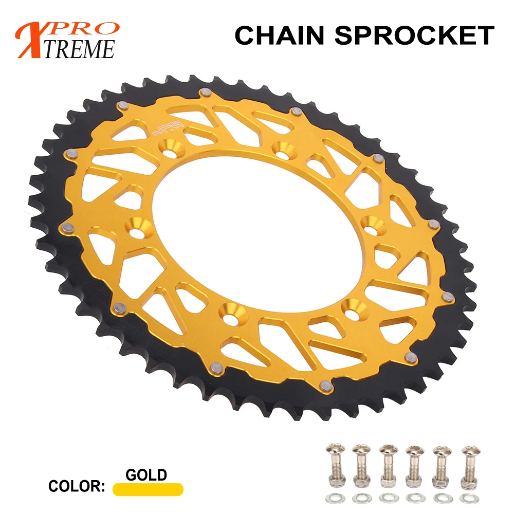 Задняя звездочка цепи для мотоцикла 42 44 46 47 49 50 51 52 SUZUKI TSR DR DRZ RM RMX RS 125 200 250 350 400 450 RM125