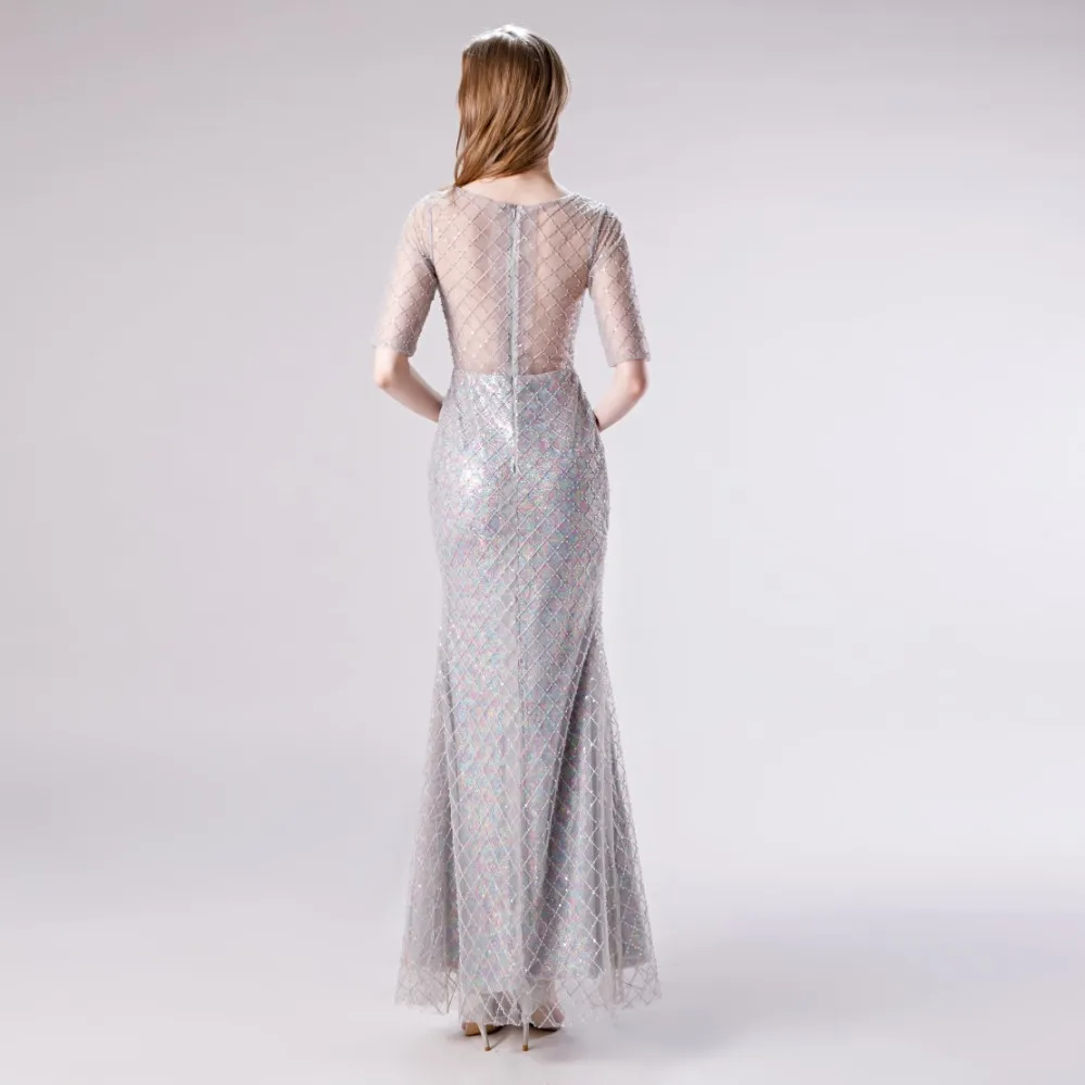 Vivian's Bridal/платье для выпускного вечера из тюля с пайетками и бусинами в сеточку