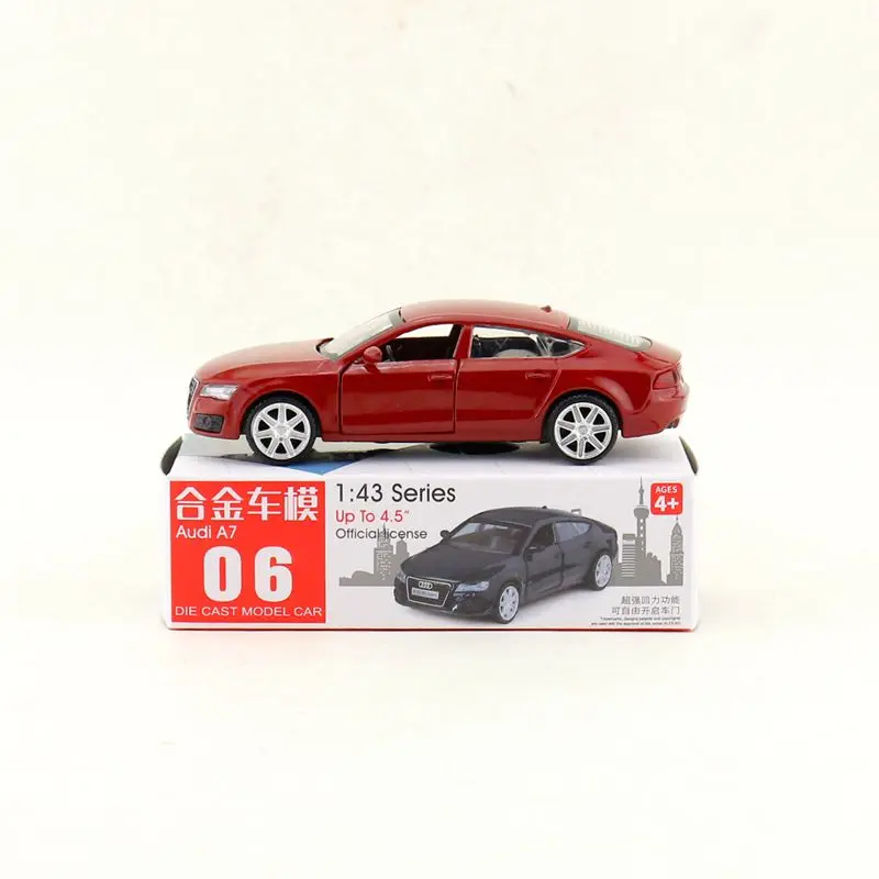 

1:43 Scale/Diecast Toy Model/Audi A7/Super Sport Racing Luxury Car/Doors Openable/Educational Collection/Pull Back/Gift For Kid