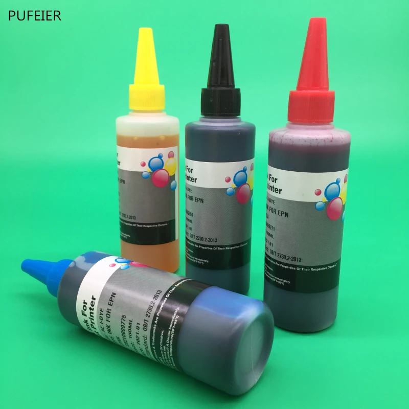 4 бутылочки x 100 мл 92N T0921N T0924N чернила на основе красителя для Epson Stylus T26 T27 TX117 TX119 TX106