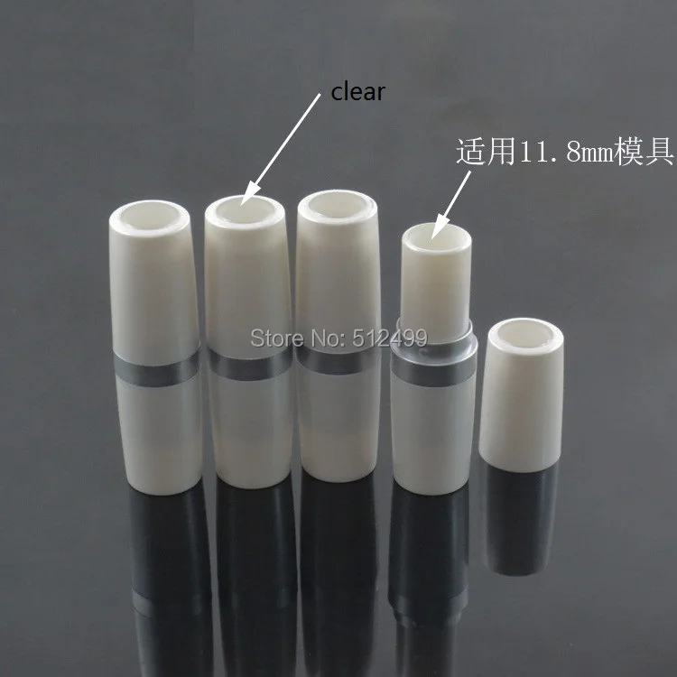 10/30/50/100pcs 11.8mm Mold filling DIY empty 4g Pearl white lipstick tube clear top Mouth wax Lip balm plastic | Красота и здоровье