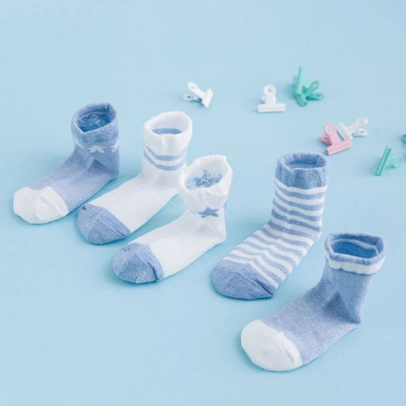 

Сетчатые носки для мальчиков и девочек, однотонные хлопковые носки в полоску для От 0 до 6 лет, 1 пара, носки в горошек для новорожденных, 2019