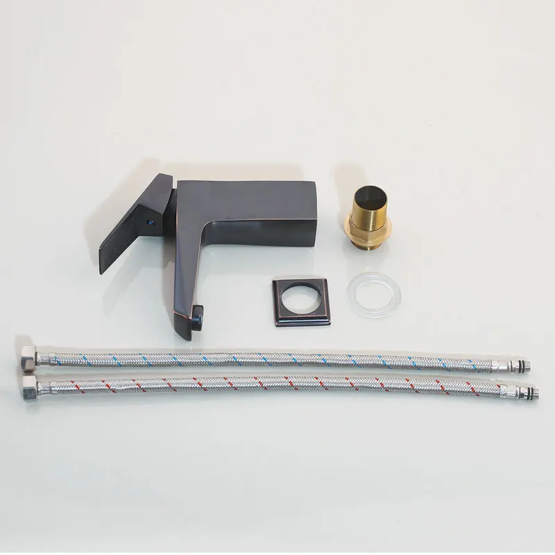 

NEW Black ORB Solid Brass Bathroom Tap Faucet Deck Mount Bathroom Water Basin Sink Single Handle Faucet Mixer Taps
