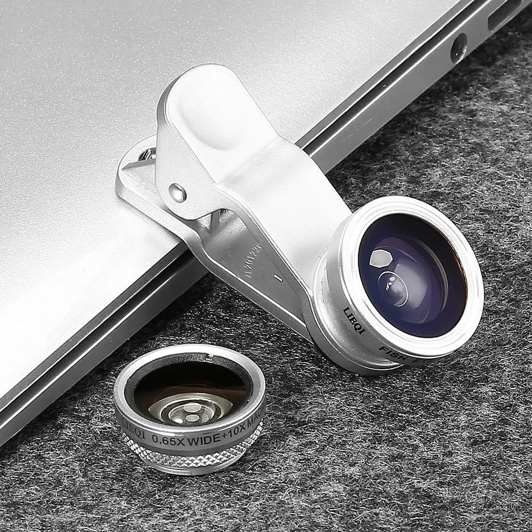 3 in 1 Wide Angle Camera Silver Red Gold Black 0.65X Lens Phone External General 10X | Мобильные телефоны и аксессуары