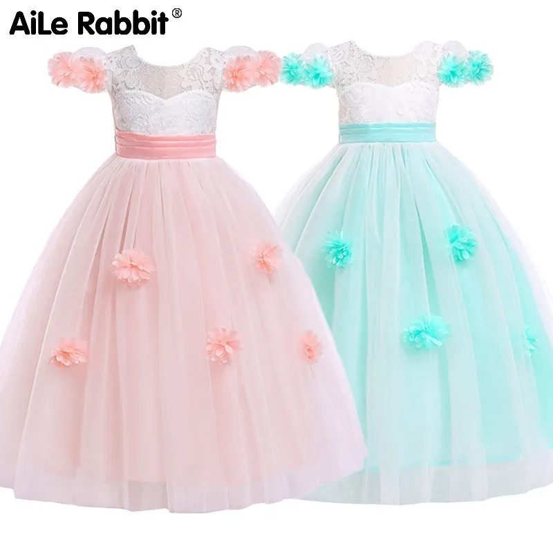 AiLe Rabbit/Лидер продаж 2015 года детская одежда в европейском стиле платья принцессы