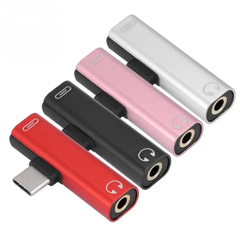 2 в 1 TYPE C 3 5 мм разъем для наушников мобильного телефона USB зарядный Конвертер