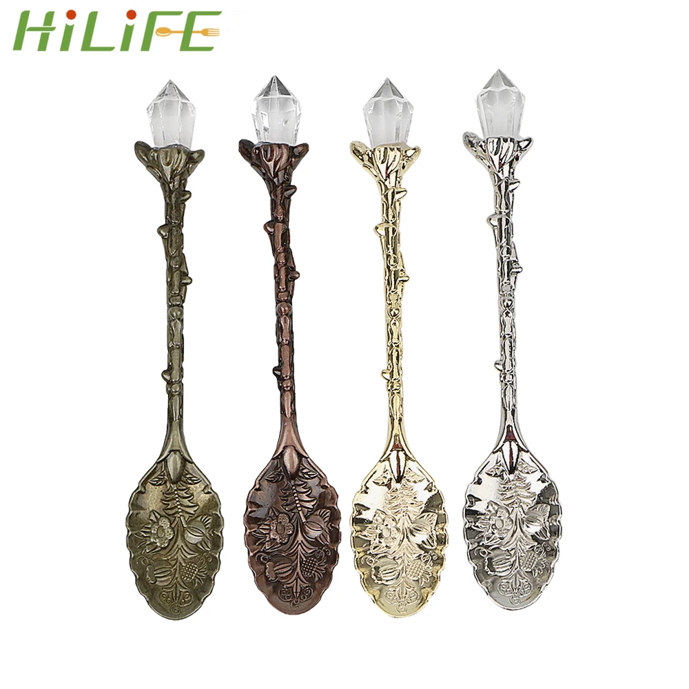 Кофейные десерты HILIFE 11 см длина ложка для мороженого кофейная Хрустальная голова