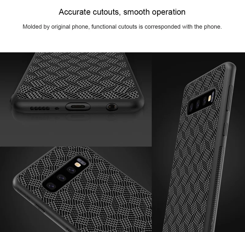 Nillkin Синтетический Чехол из углеродного волокна для Samsung Galaxy S10 Plus S10e ультратонкий