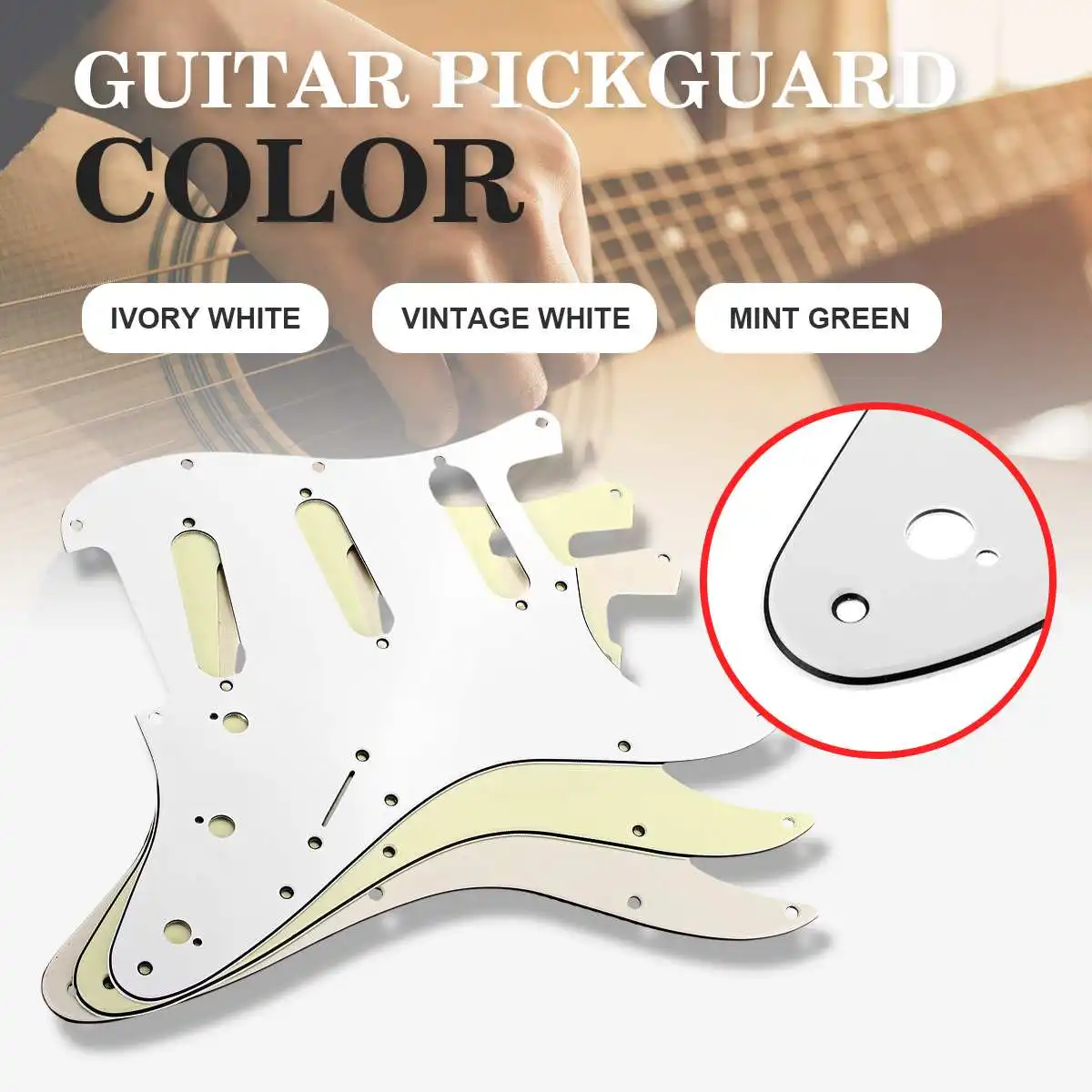 Накладка sss для гитары с 11 отверстиями для США/MEX Fender Для Stratocaster Strat аксессуары для гитары