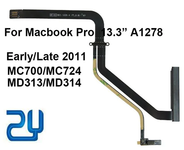 10 комплектов жесткого диска гибкий кабель 821 1226 A для MacBook Pro 13 &quotA1278 2011 год MC700 MAY22