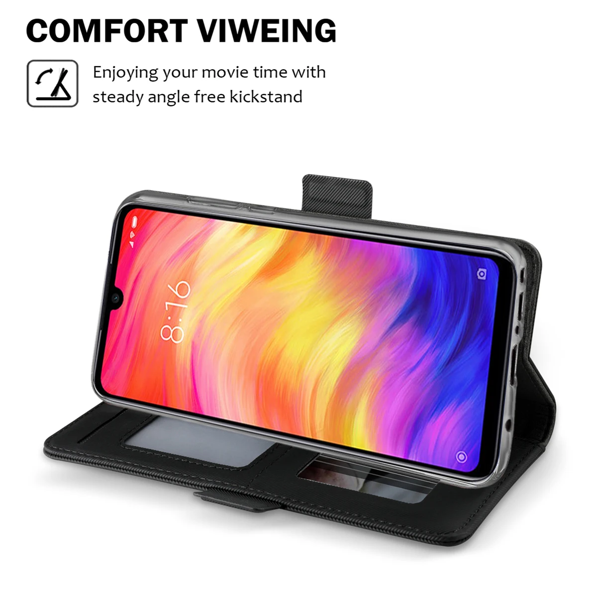 CASEWIN для Xiaomi Redmi Note 7 Чехол из искусственной кожи кошелек чехол Flip Стенд Обложка с