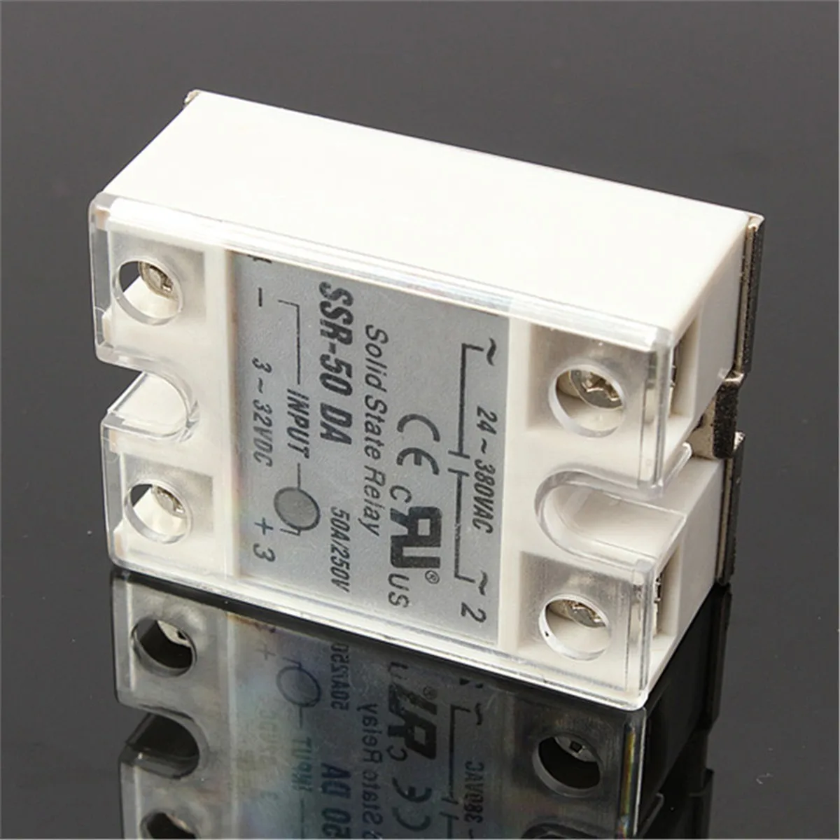 Solid State Relay SSR-50DA 3-32VDC 50A/250V Output 24-380VAC With Cover | Обустройство дома